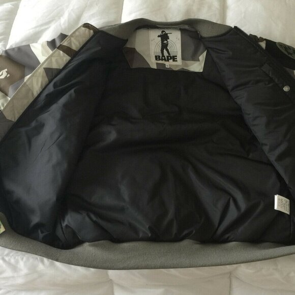 A BATHING APE BAPE MEN'S SPLINTER CAMO LIGHT BOMBER JACKET XL BRAND NEW 2018!!! - Picture 4 of 16